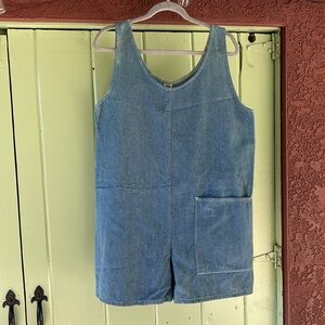 Hand Sewn Denim Romper